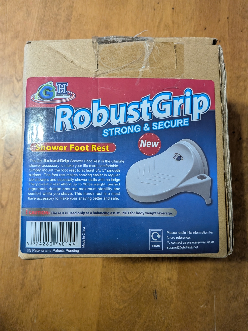 3/$14 GH RobustGrip Shower Foot Rest - White